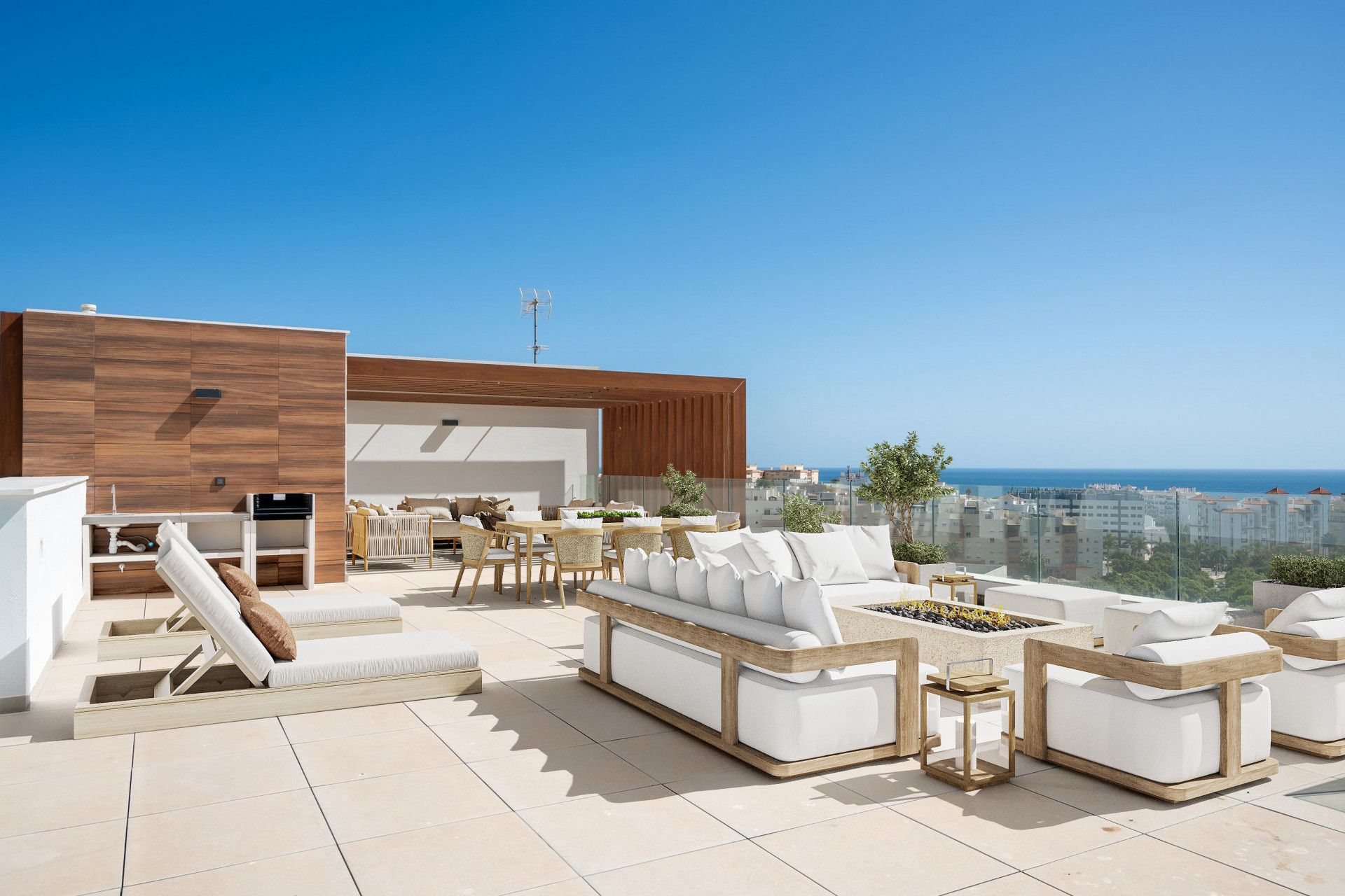 Penthouse con vistas al mar y piscina privada