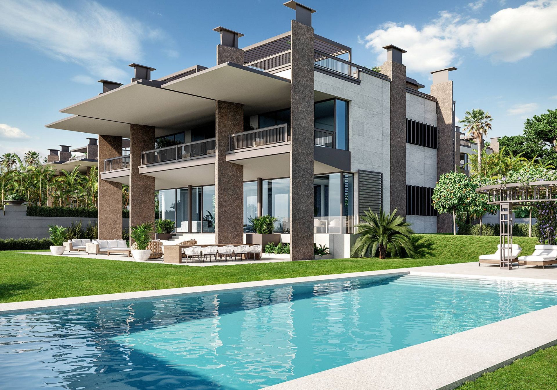 One of the most luxurious new developments being built within walking distance from the famous port of Puerto Banus in Marbella.