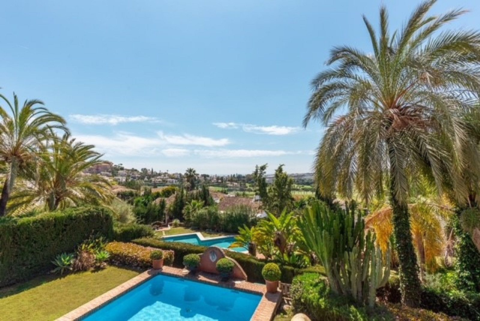 Andalucian style villa with sea views, located close to Los Naranjos Golf Club