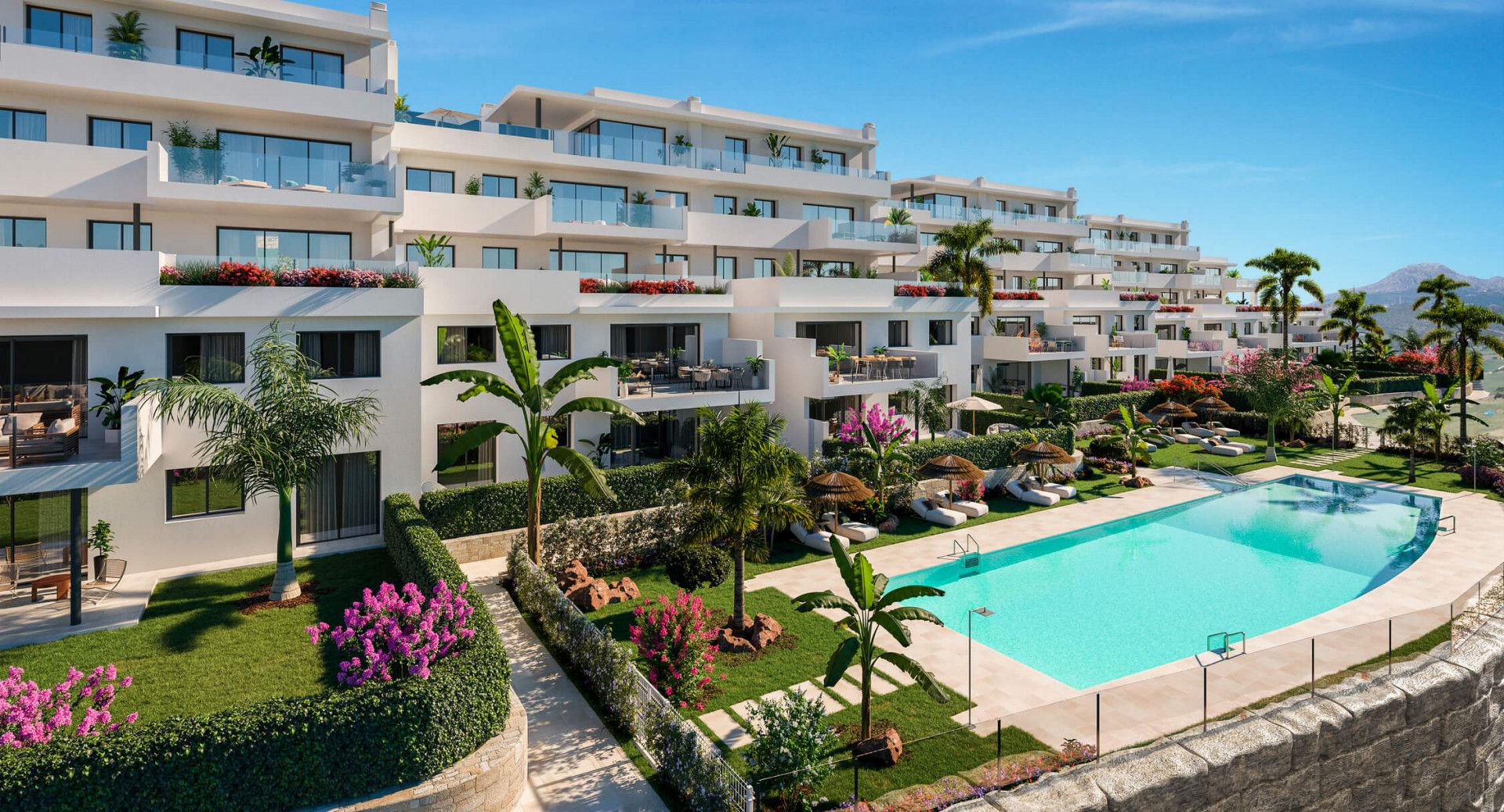 Las Terrazas de Cortesín Bon Air, modernos apartamentos y áticos en la prestigiosa Finca Cortesín.